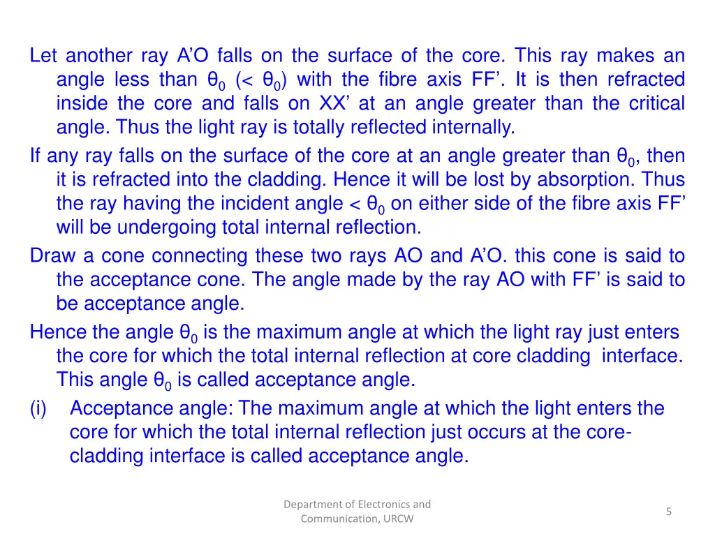 let another ray a o falls on the surface