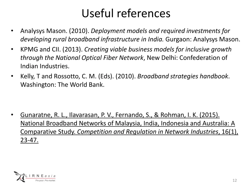 useful references