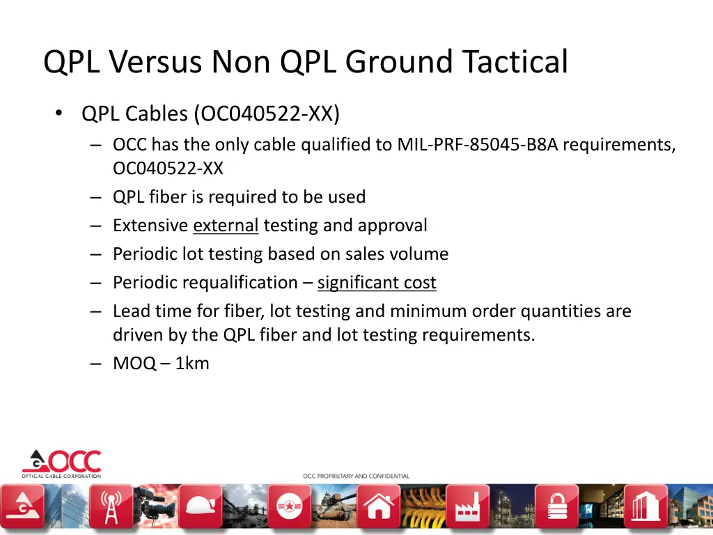 qpl versus non qpl ground tactical