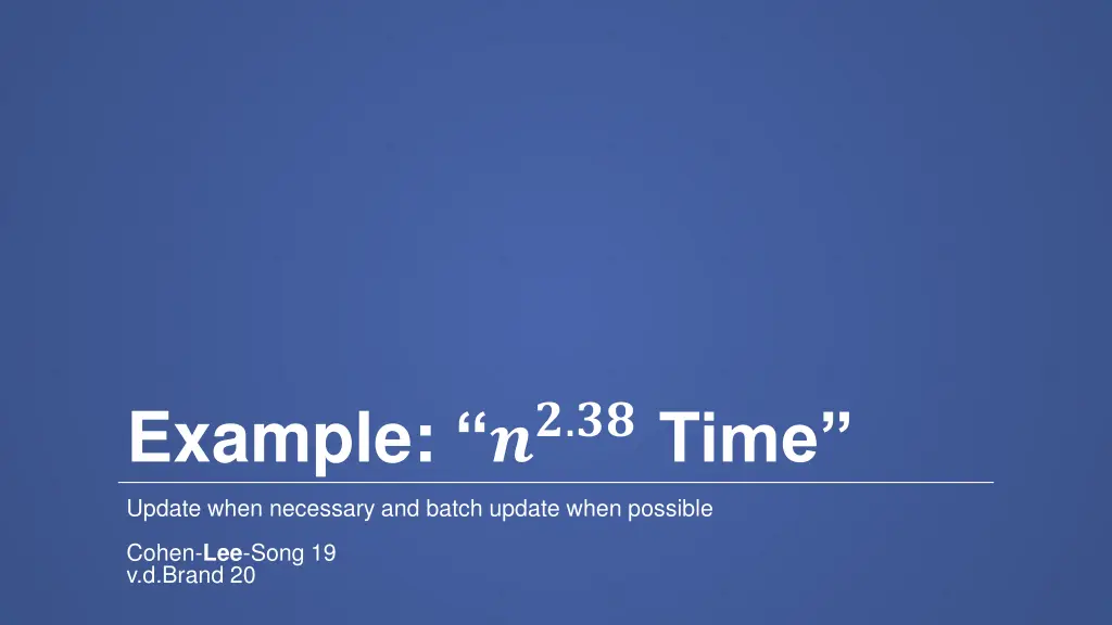 example time