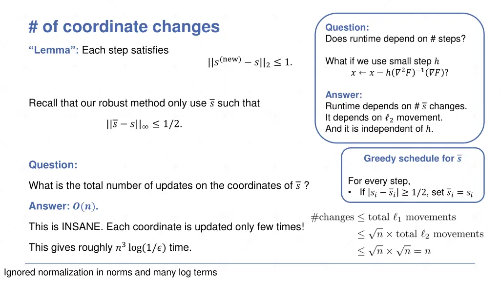 of coordinate changes