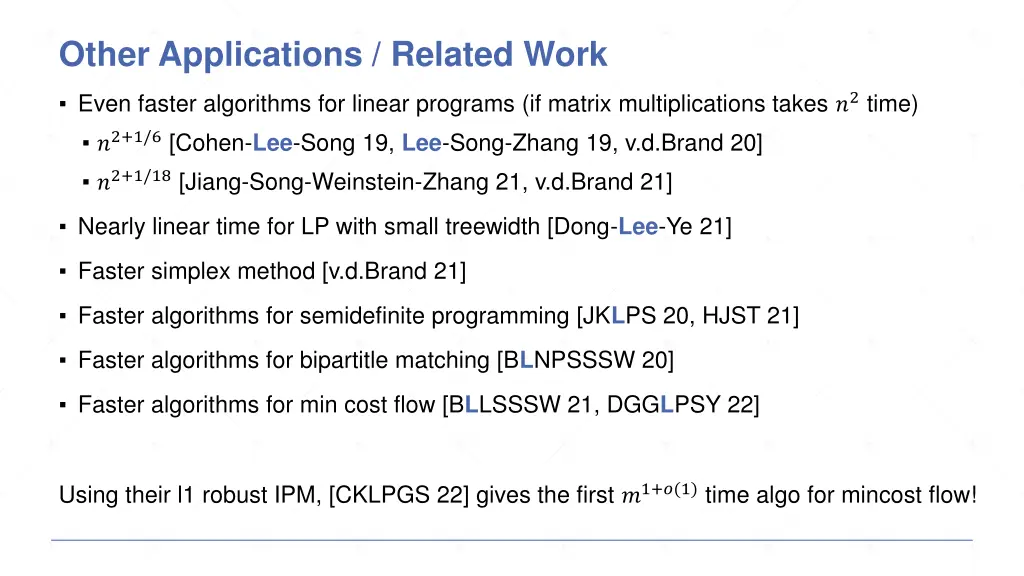 other applications related work