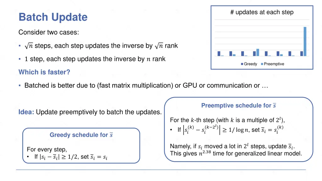 updates at each step