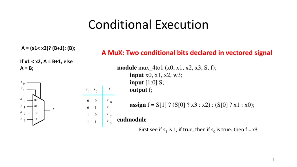 conditional execution 1