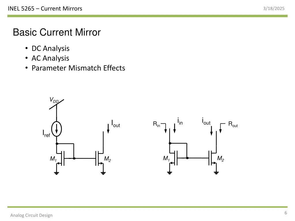 inel 5265 current mirrors 5