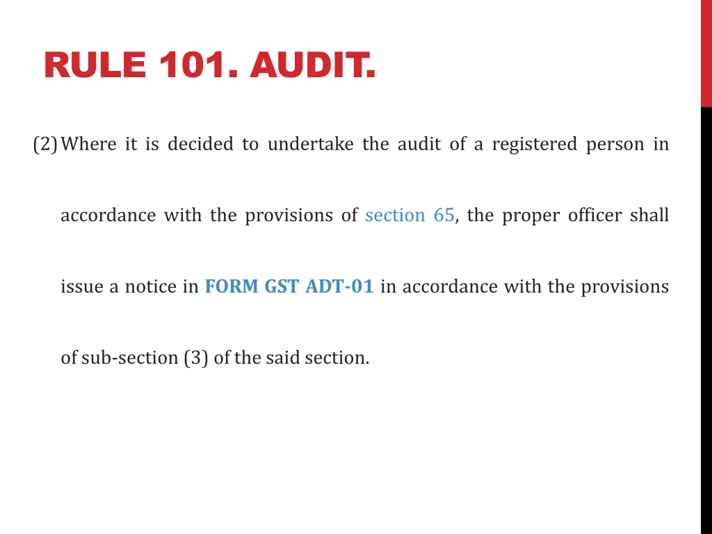 rule 101 audit 1