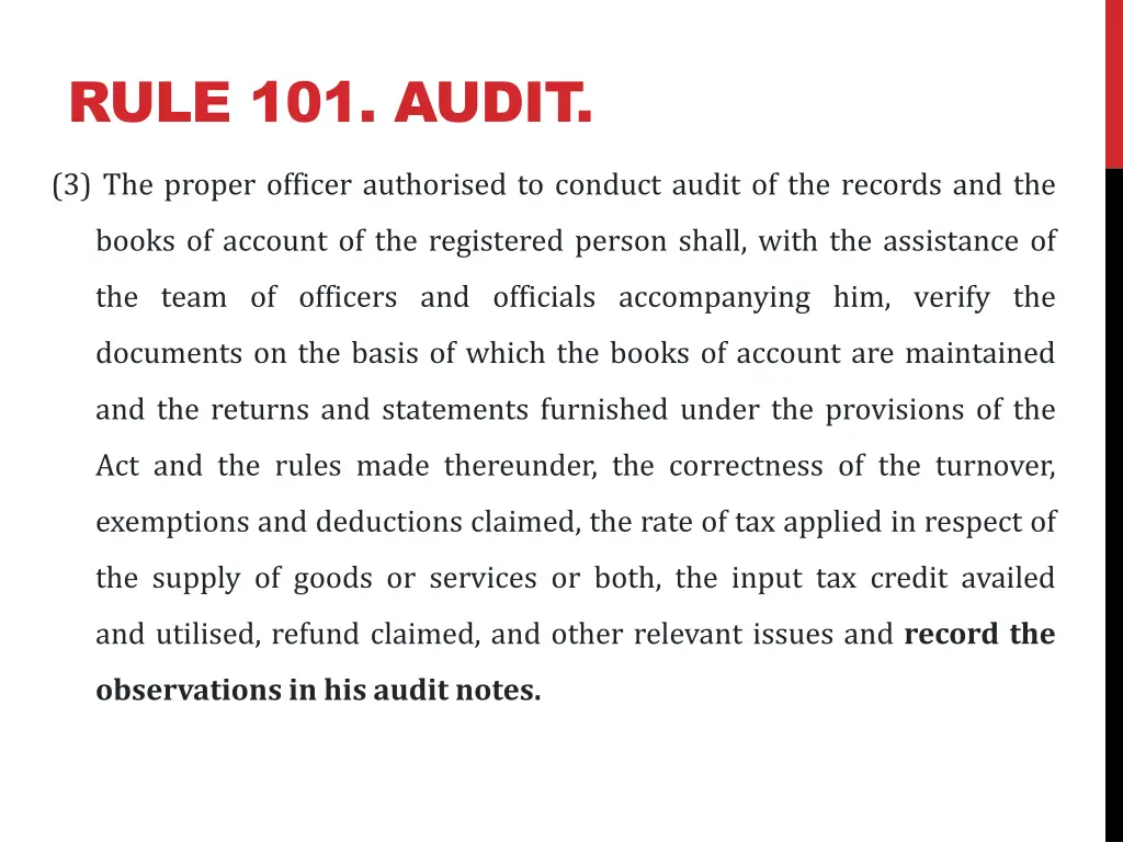 rule 101 audit 2
