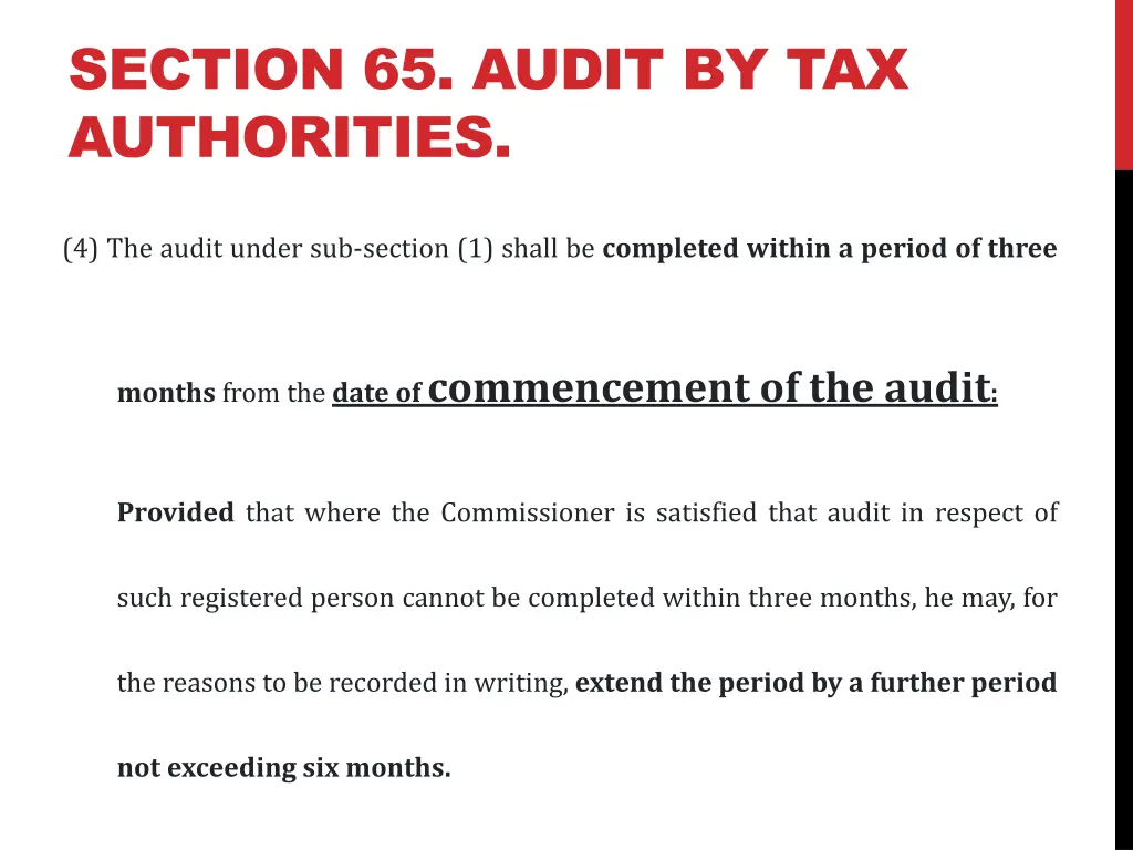 section 65 audit by tax authorities 3