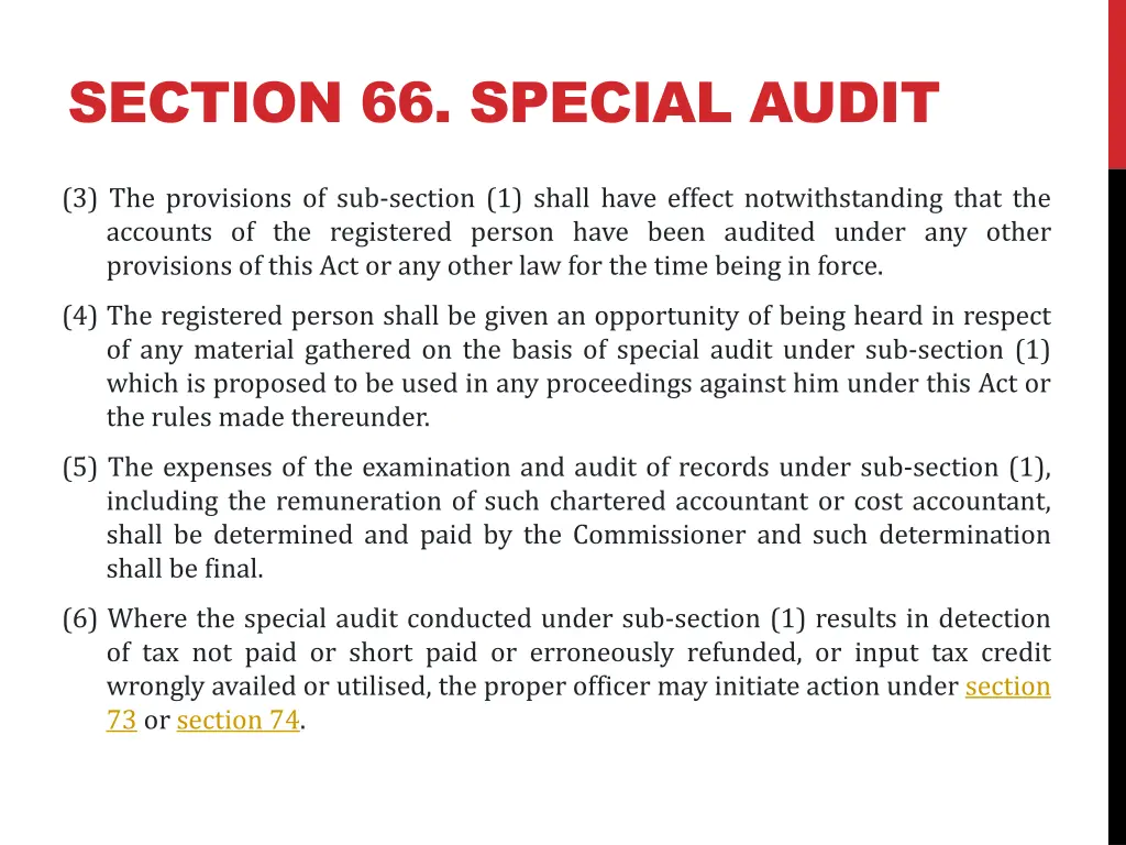 section 66 special audit 1