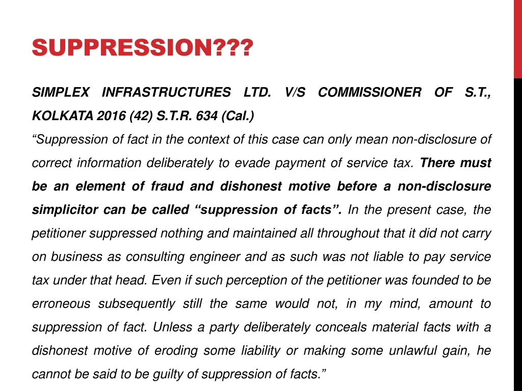 suppression