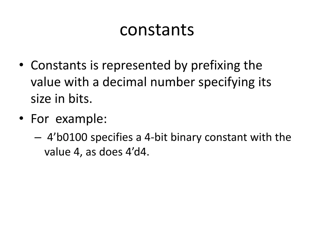 constants