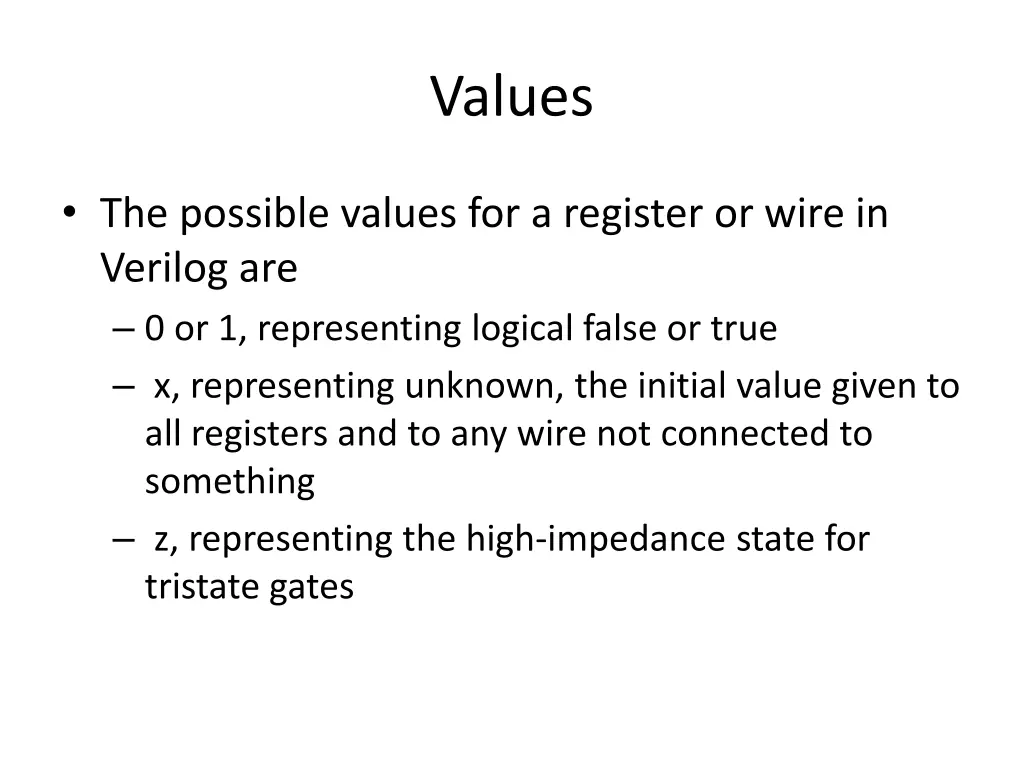 values