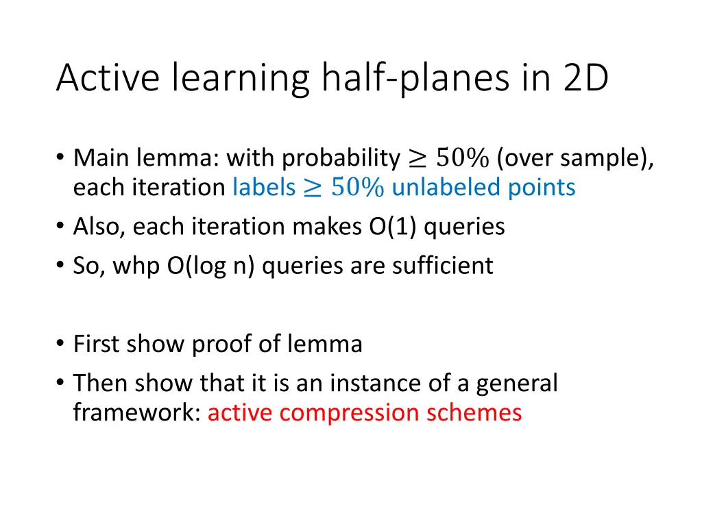 active learning half planes in 2d 11
