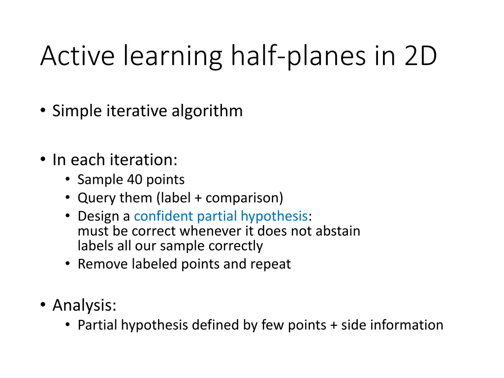 active learning half planes in 2d 12