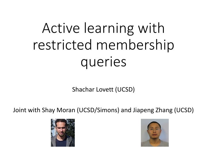 active learning with restricted membership queries