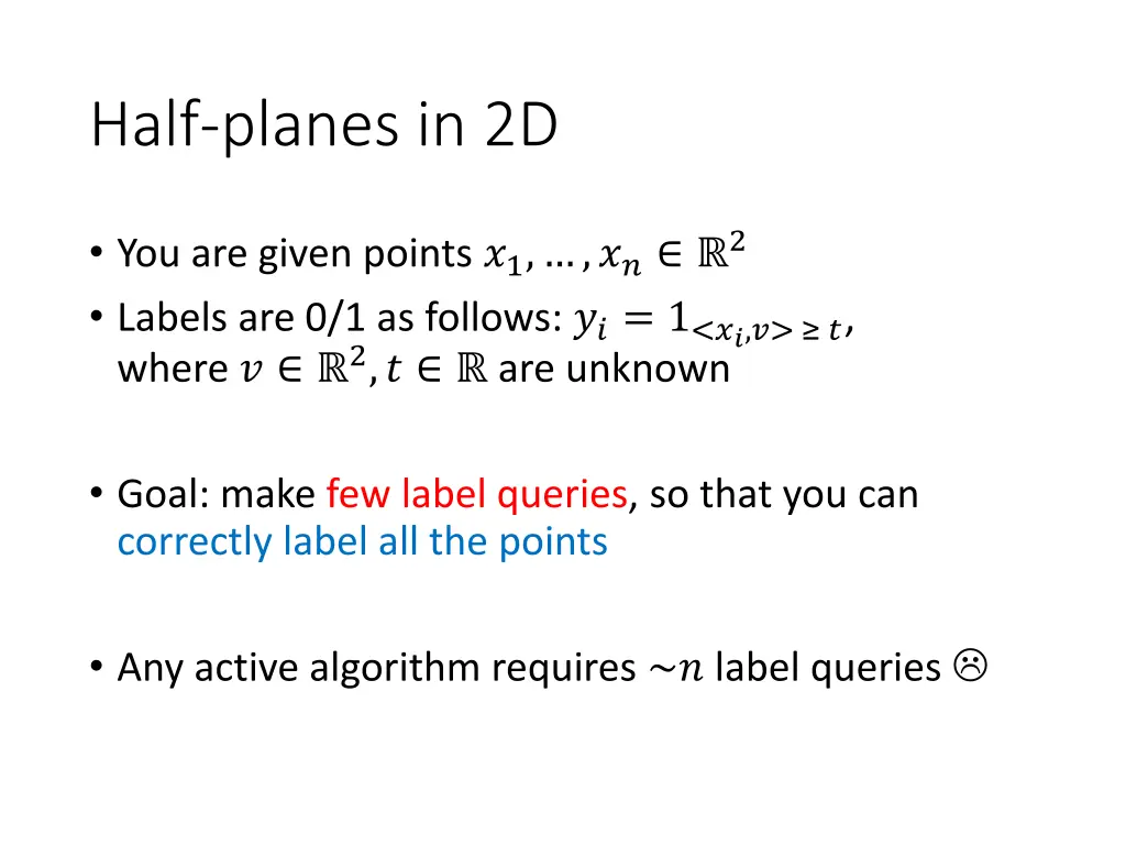 half planes in 2d