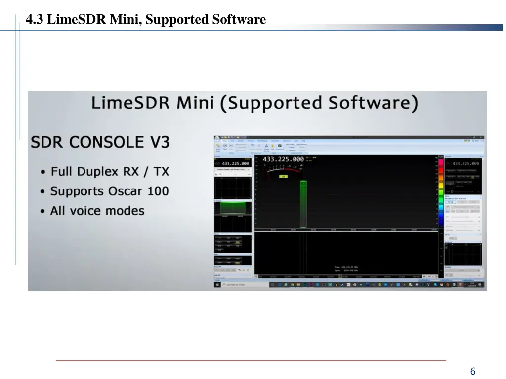 4 3 limesdr mini supported software