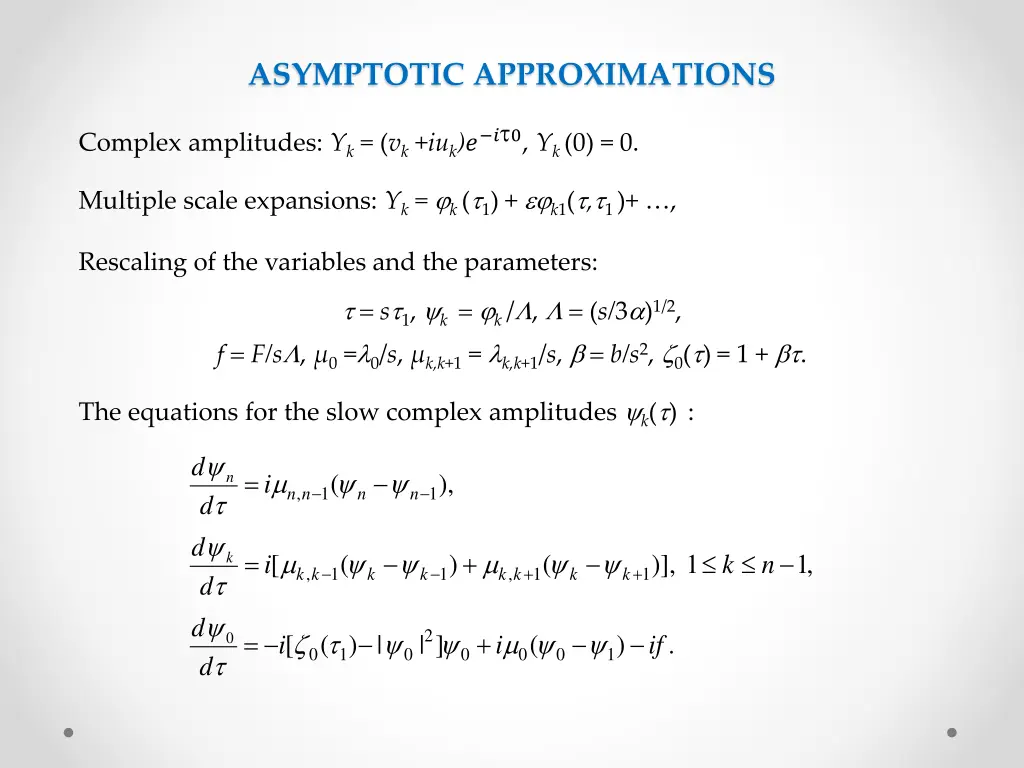 asymptotic approximations