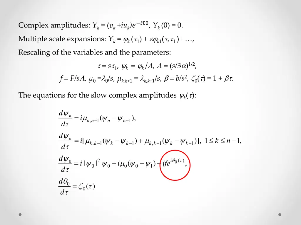 complex amplitudes