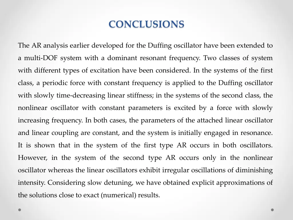 conclusions