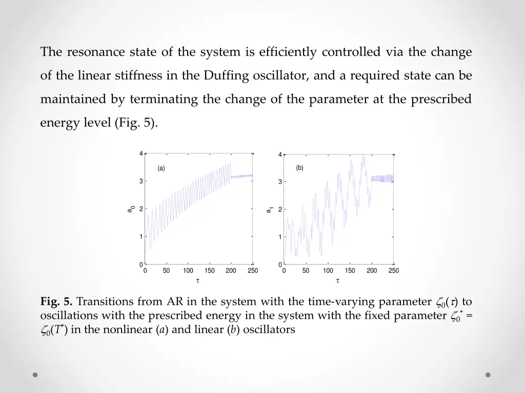 the resonance state of the system is efficiently
