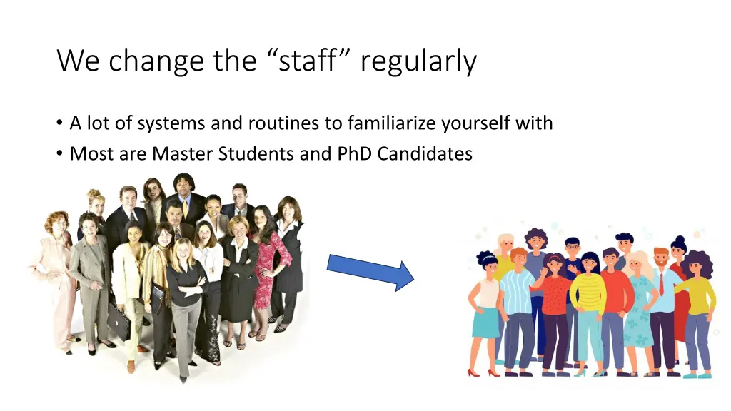 we change the staff regularly