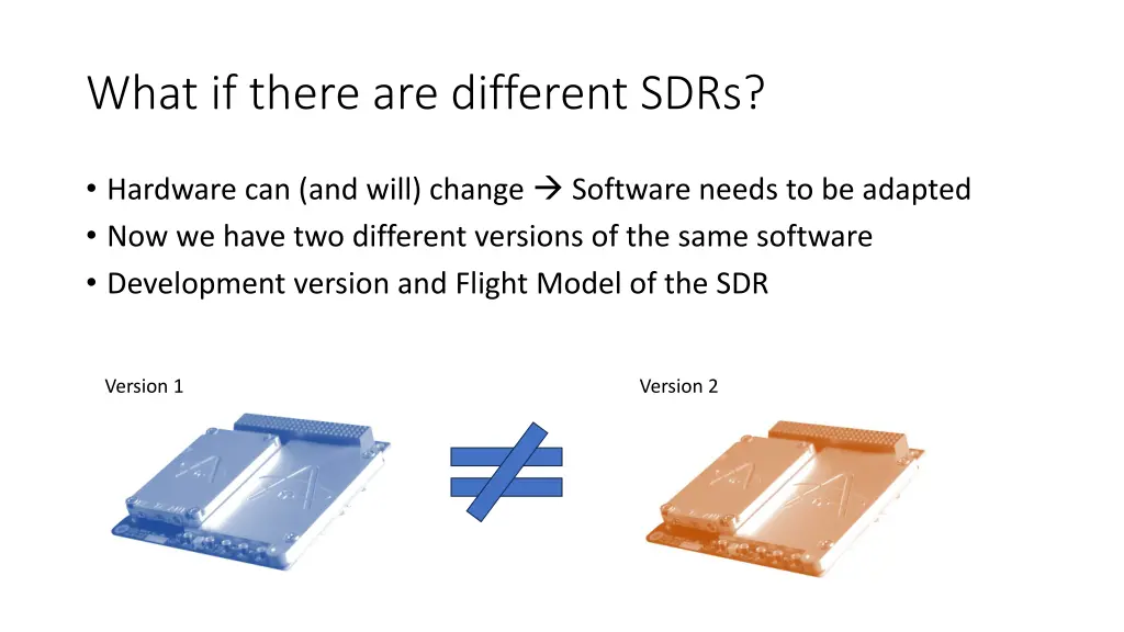 what if there are different sdrs