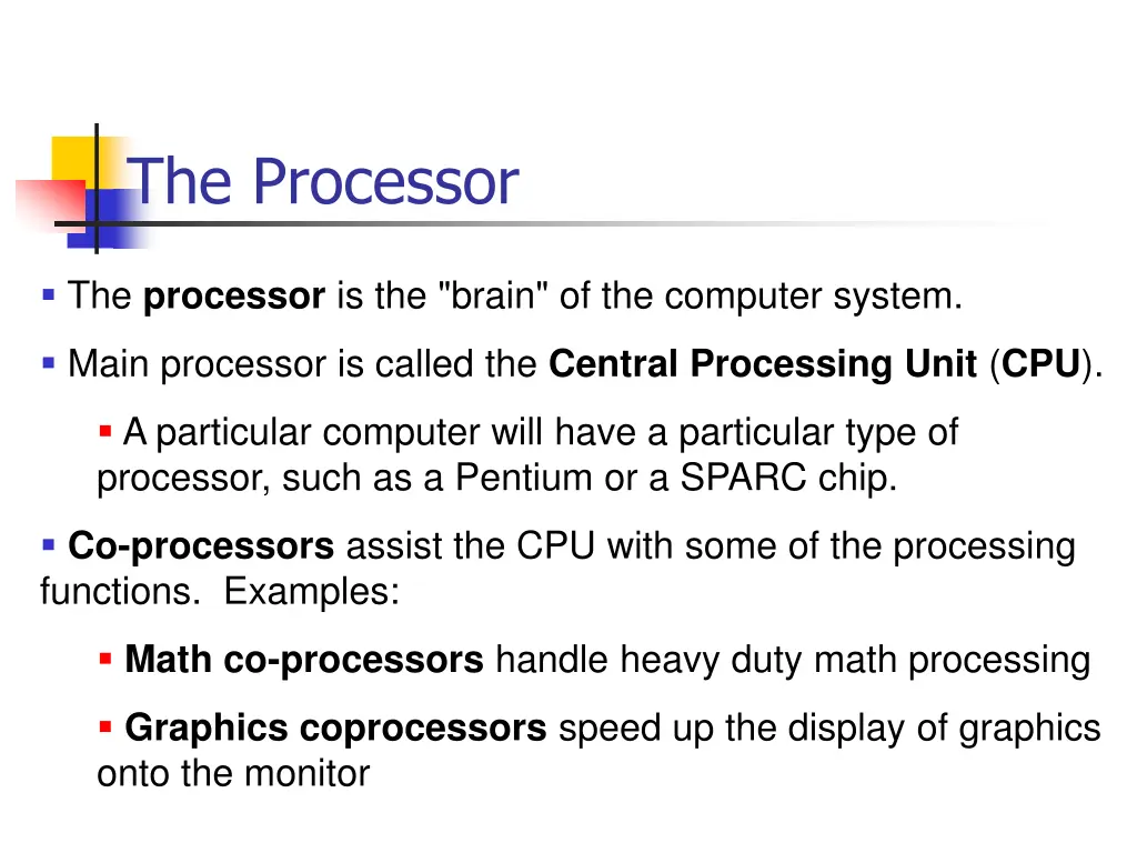 the processor