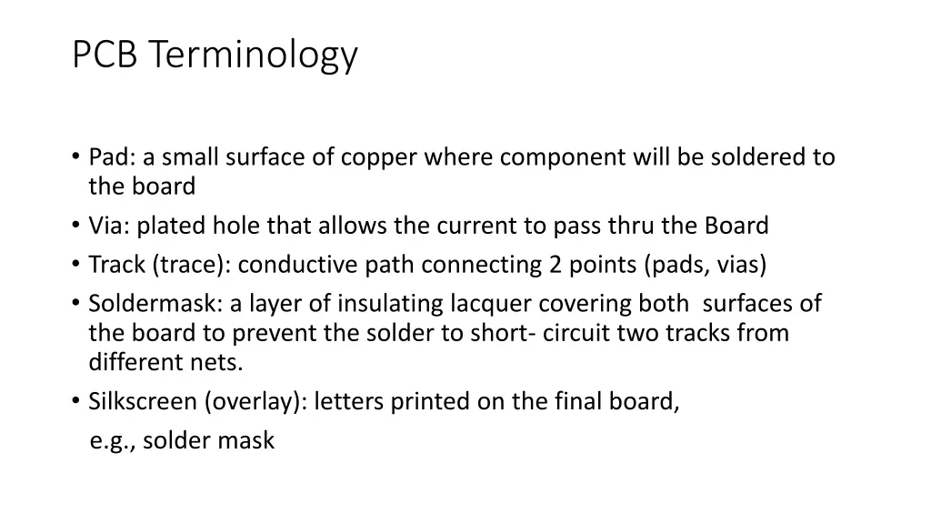 pcb terminology