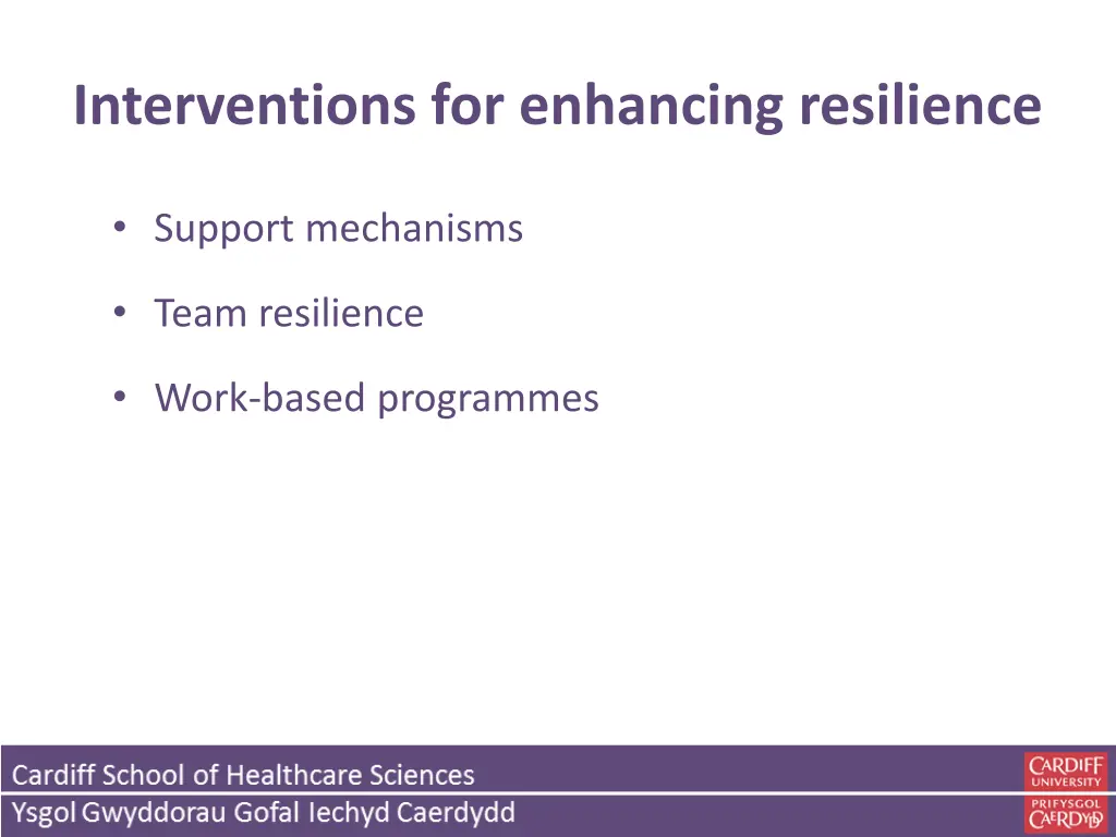 interventions for enhancing resilience 1