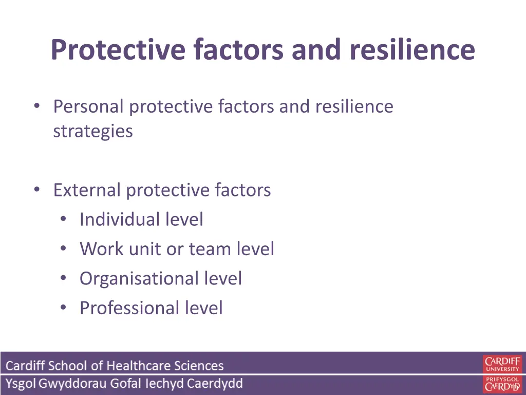 protective factors and resilience