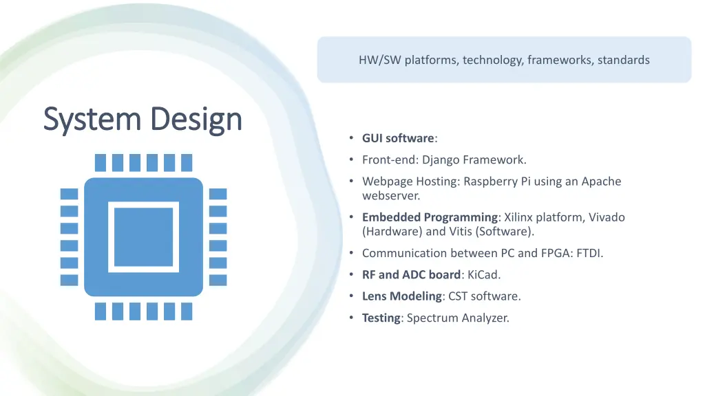 hw sw platforms technology frameworks standards