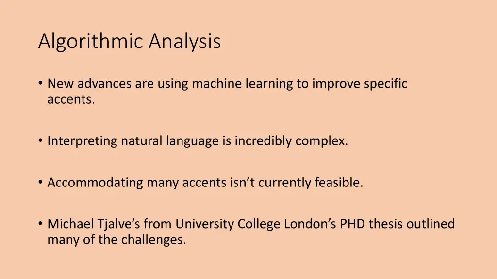 algorithmic analysis
