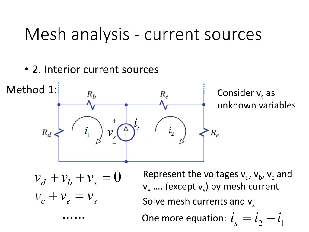 mesh analysis current sources 1