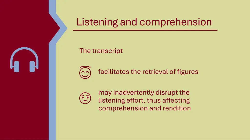 listening and comprehension
