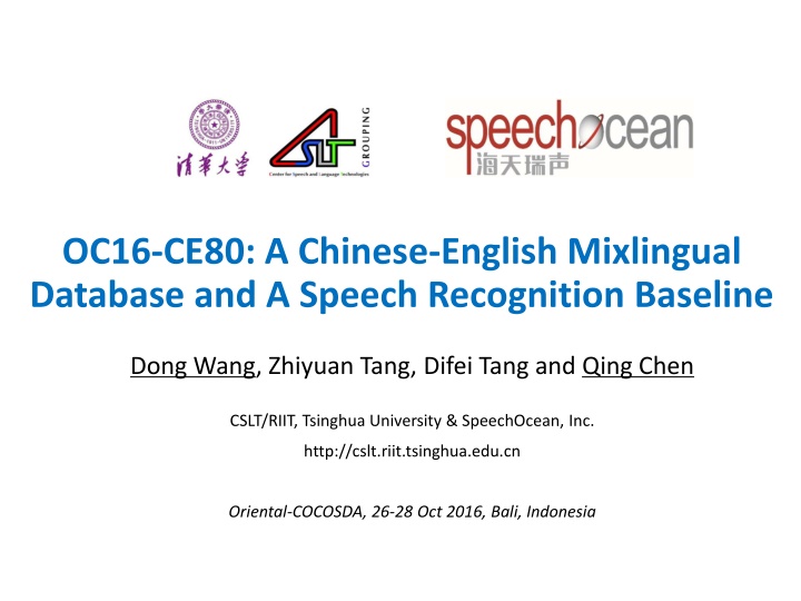 oc16 ce80 a chinese english mixlingual database