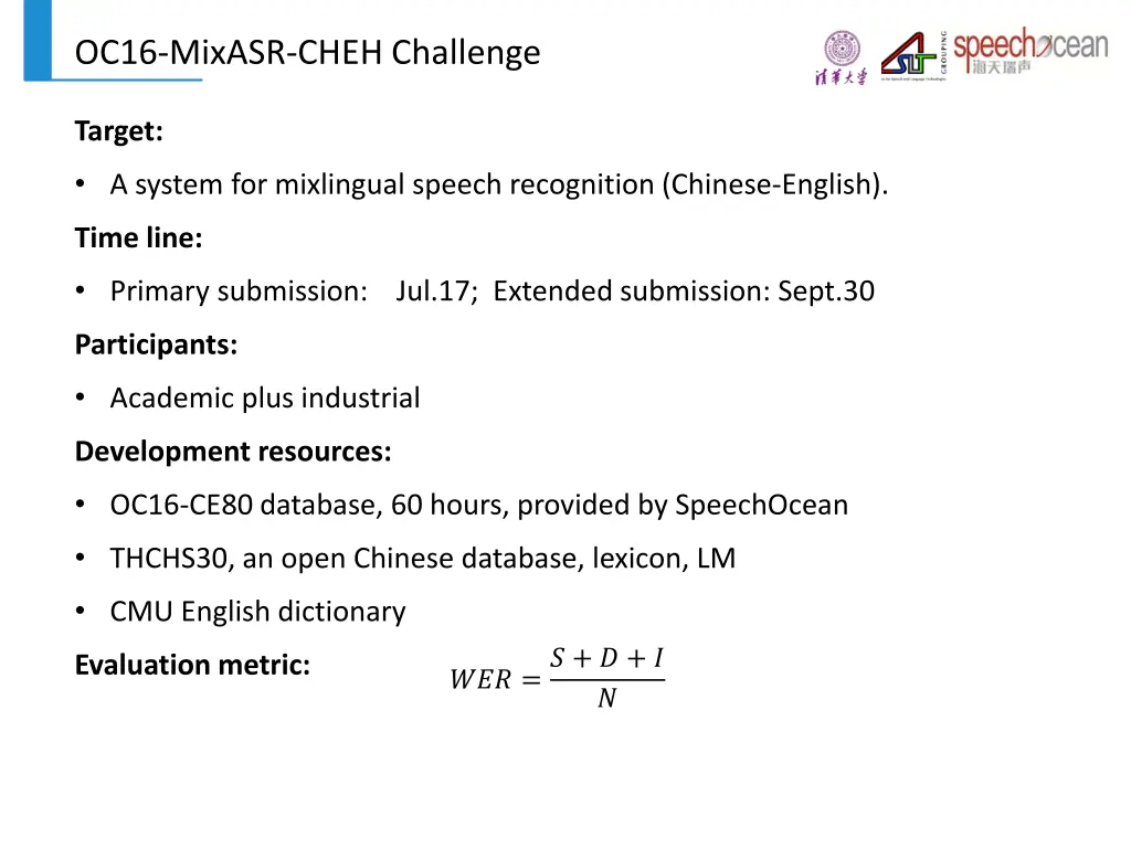 oc16 mixasr cheh challenge