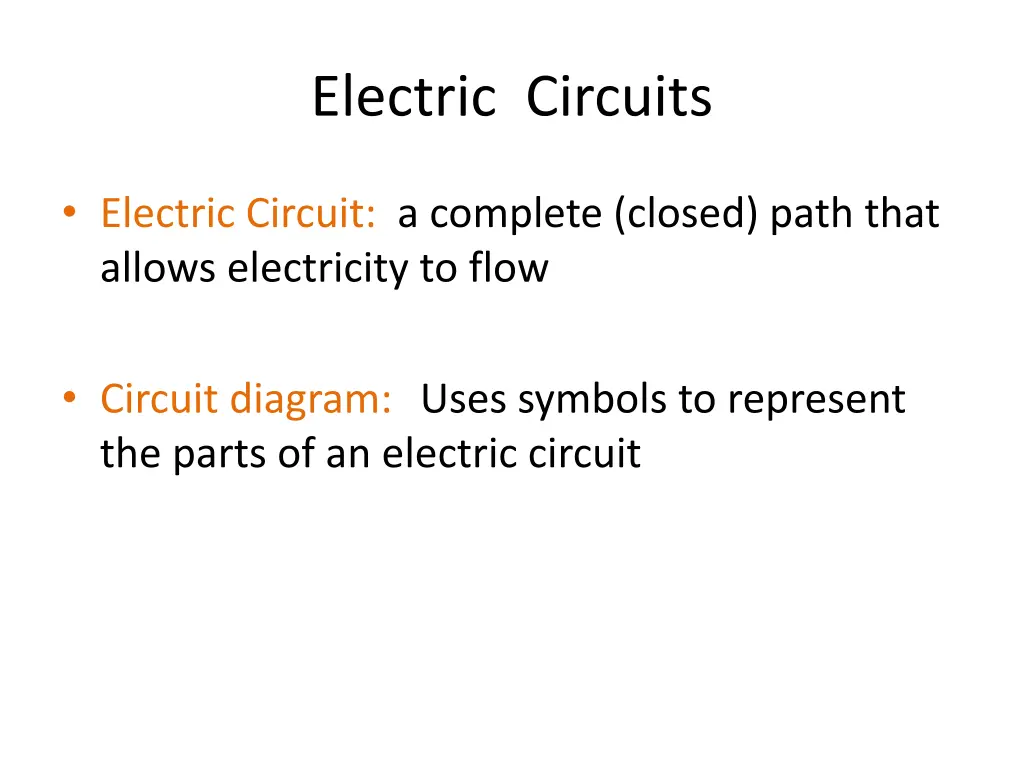 electric circuits