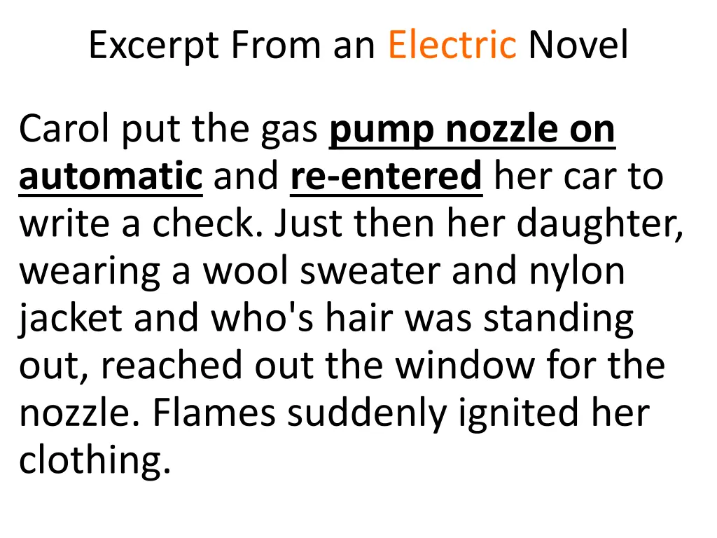 excerpt from an electric novel