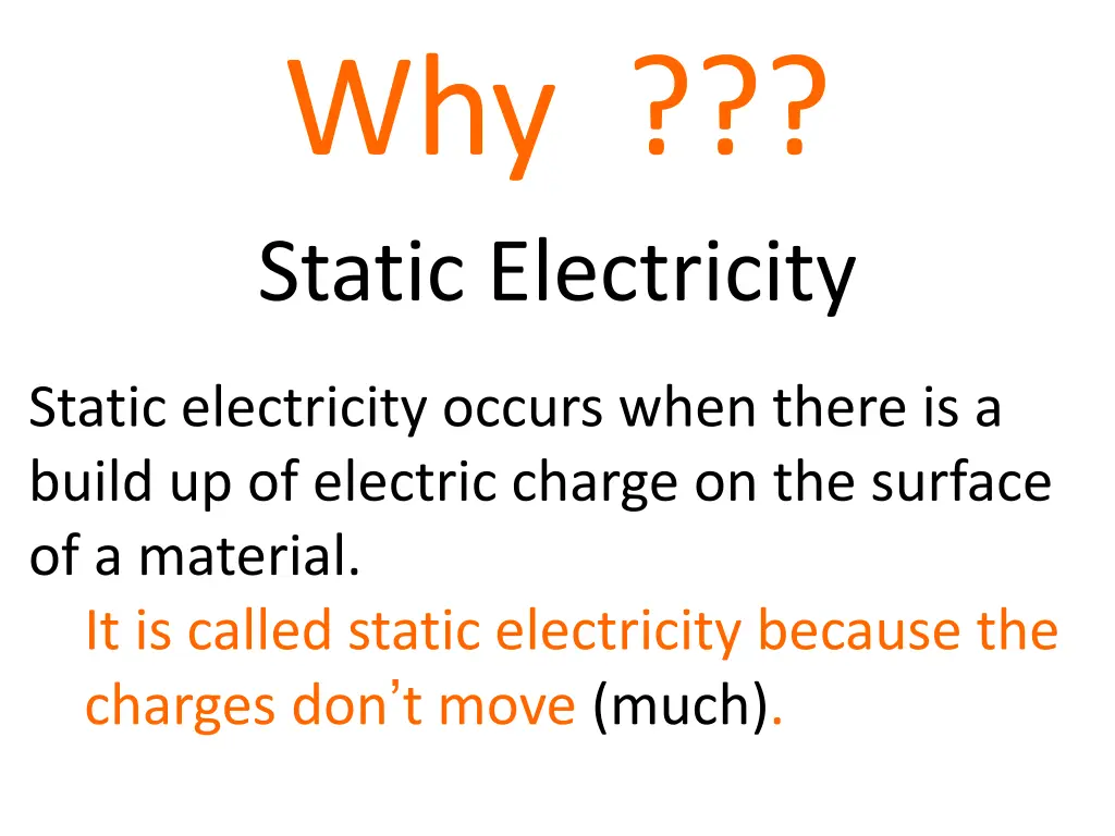 why static electricity
