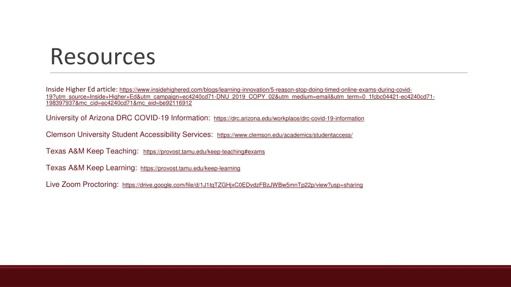 resources