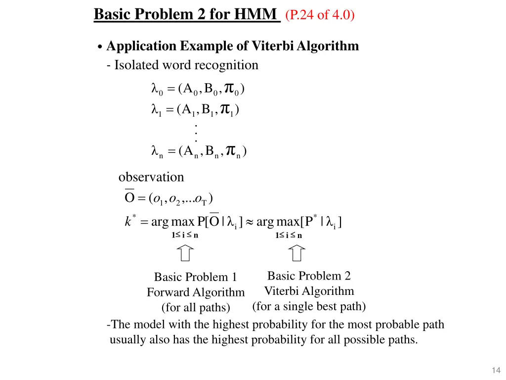 basic problem 2 for hmm p 24 of 4 0