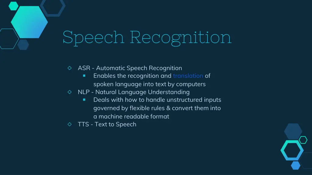 speech recognition