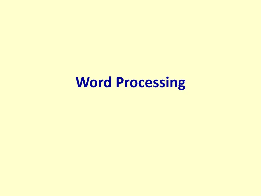 word processing