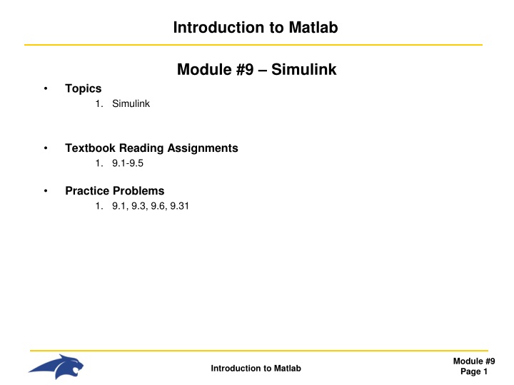 introduction to matlab