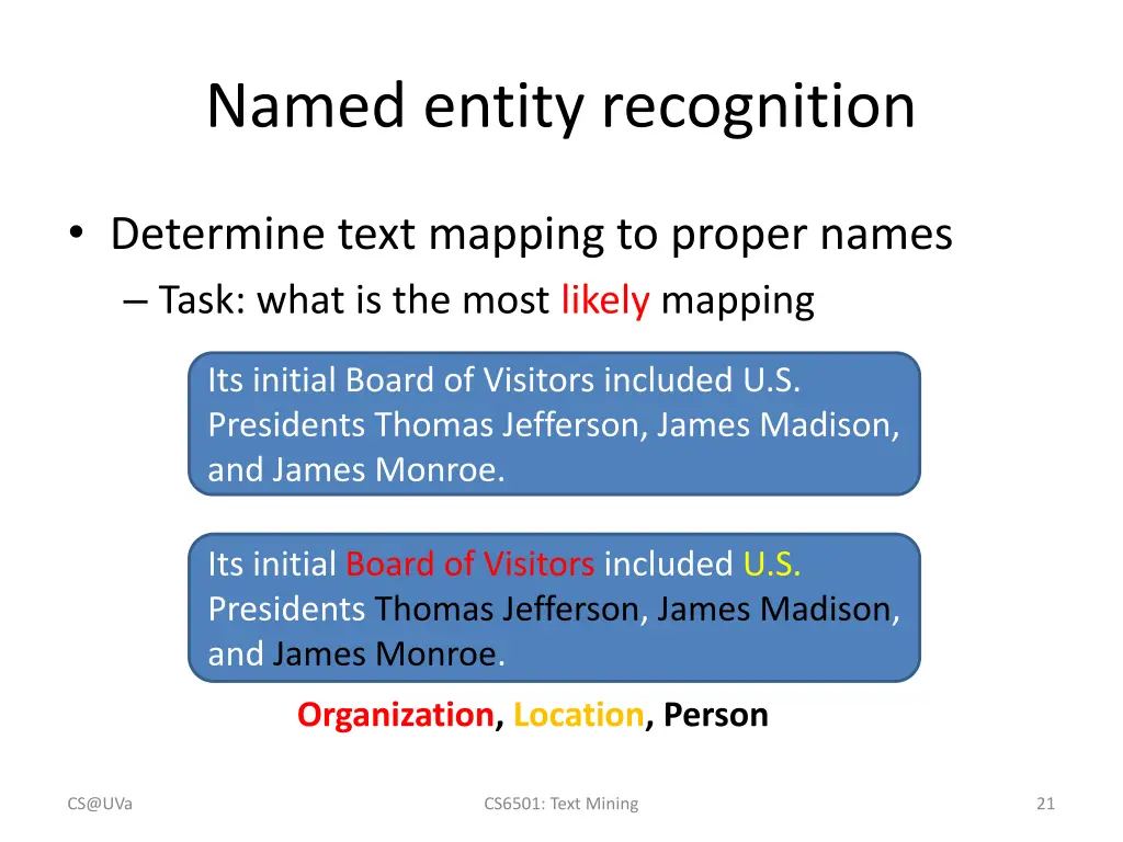 named entity recognition