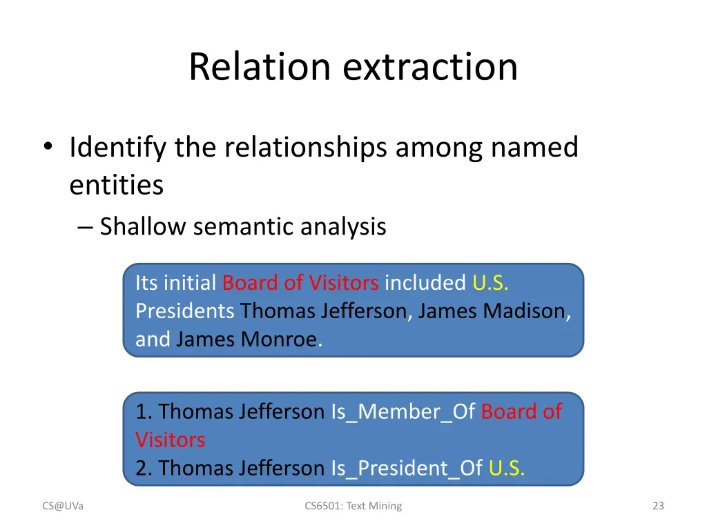 relation extraction