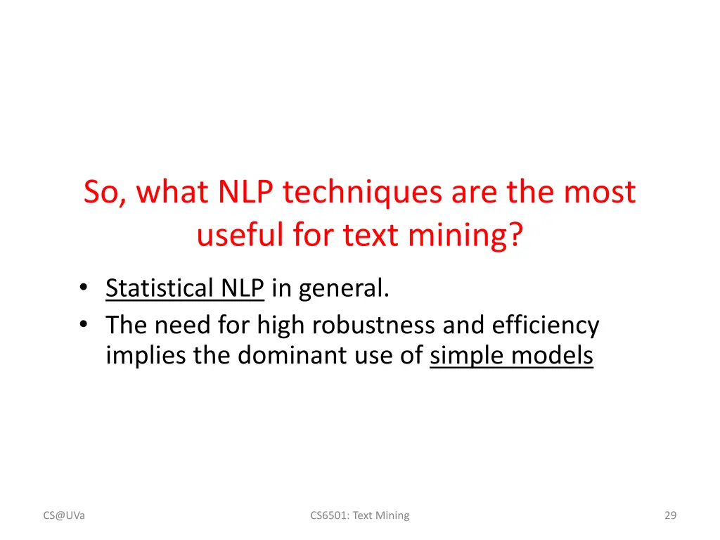 so what nlp techniques are the most useful