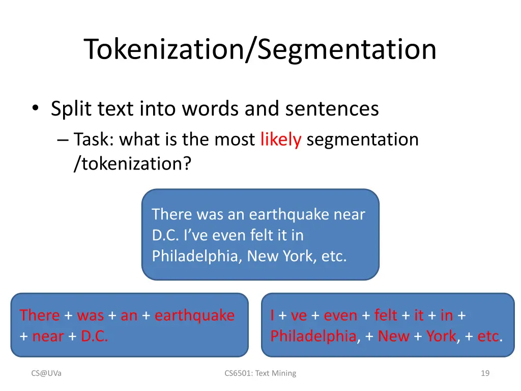 tokenization segmentation