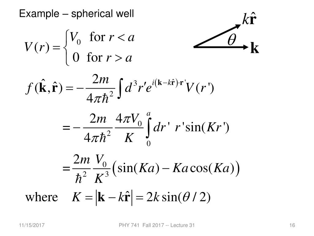 example spherical well
